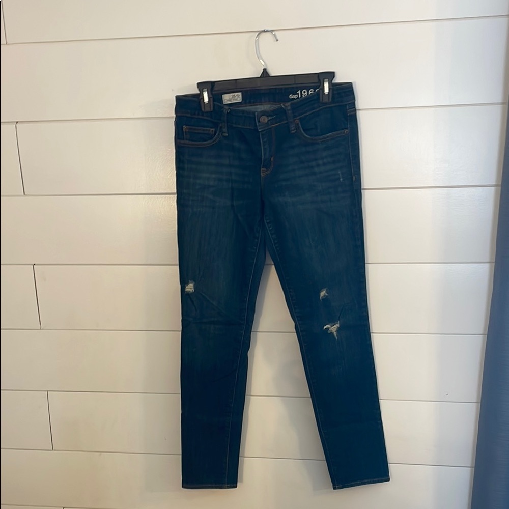 GAP Dark Blue Distressed Women's Jeans